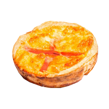 Quiché individual de bacon y queso artesanal
