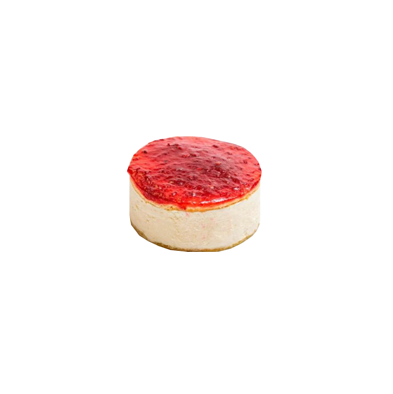 Pastel de queso y frambuesa artesanal