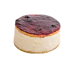 Pastel de queso y arándanos artesanal