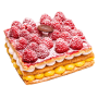 Tarta milhoja de frambuesas